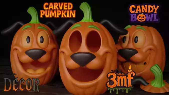 Courage the Cowardly Dog Pumpkin Halloween