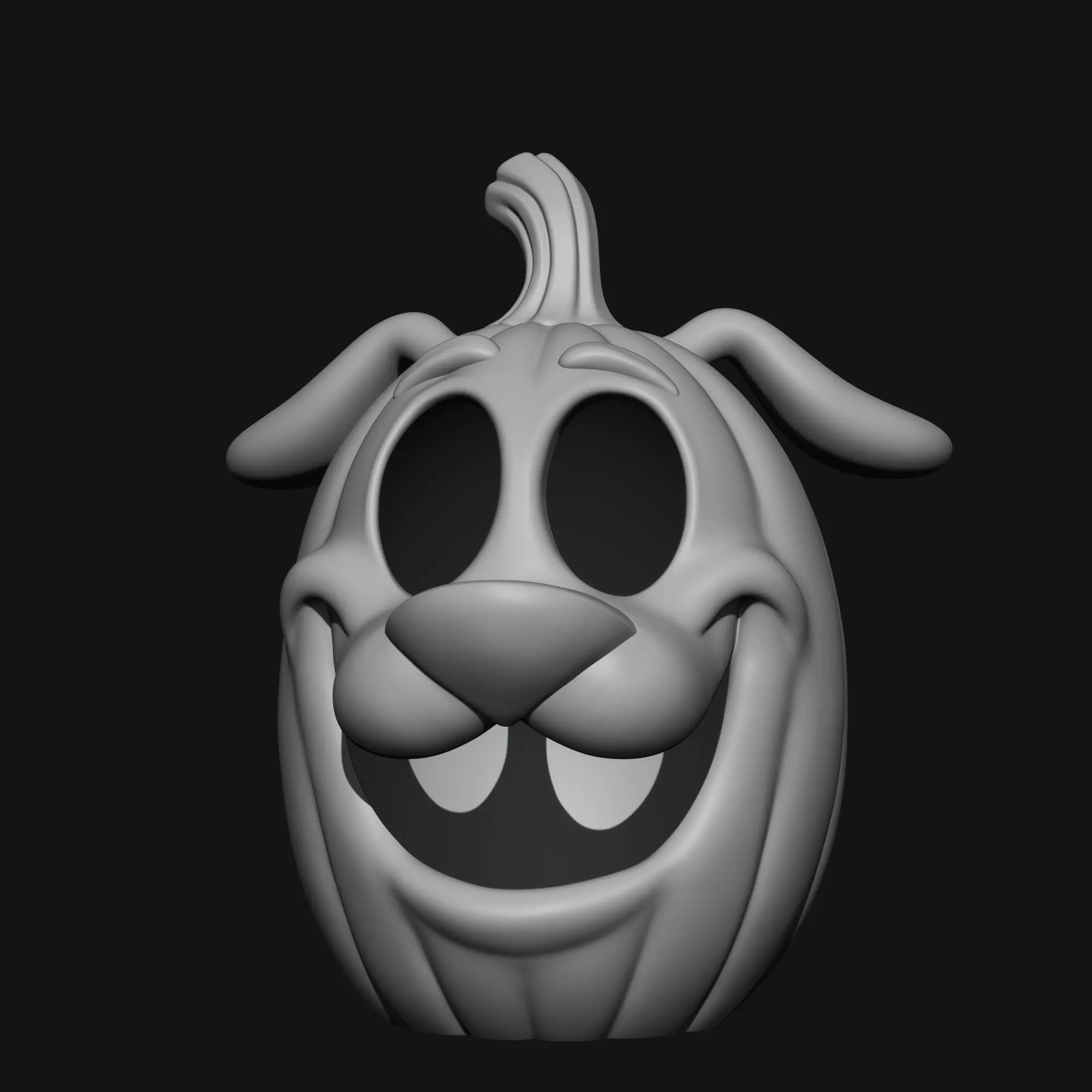 Courage the Cowardly Dog Pumpkin Halloween 3D print model_8