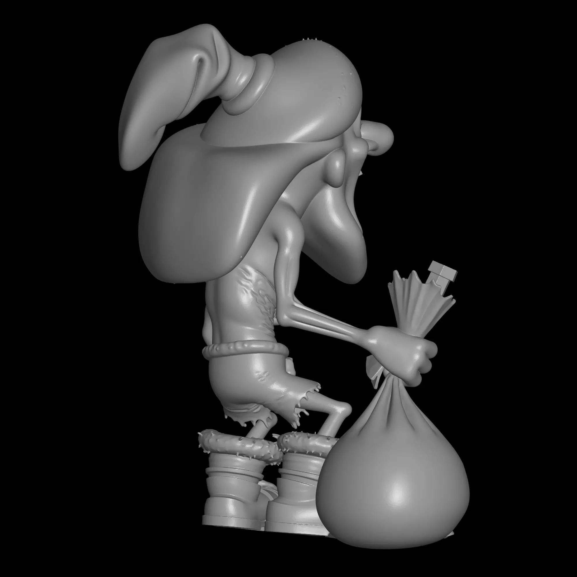 homeless man design 3D print model_3