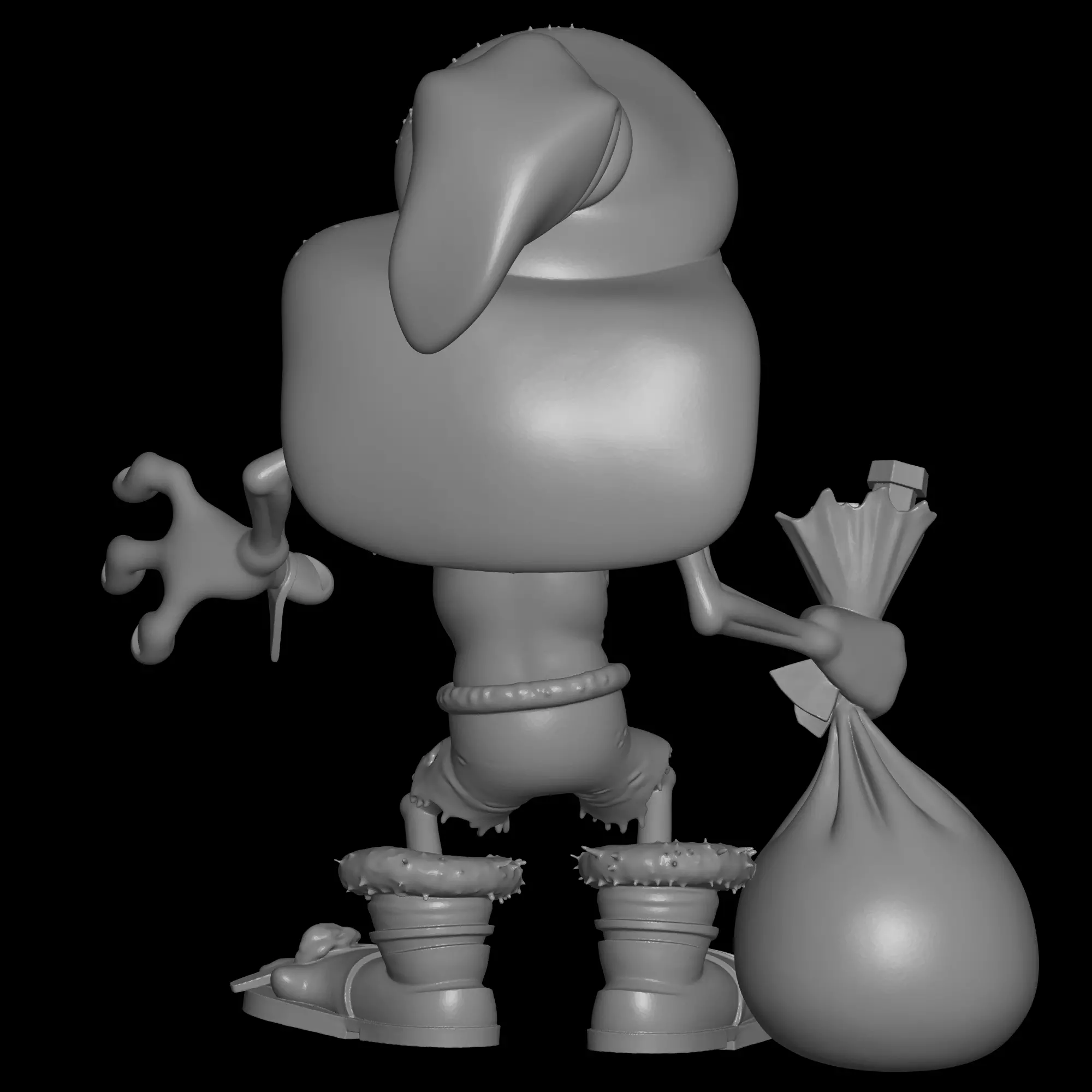 homeless man design 3D print model_1