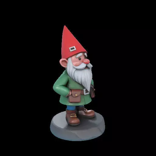 2195  Fairy Tale Gnome  Color  Full  Body Figurine 3D print model_30