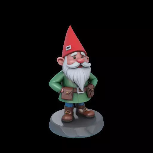 2195  Fairy Tale Gnome  Color  Full  Body Figurine 3D print model_18