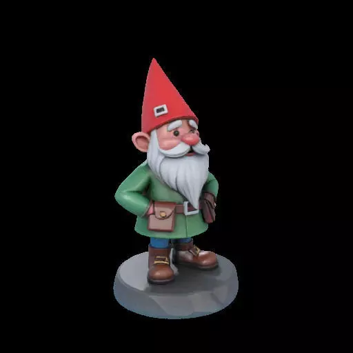 2195  Fairy Tale Gnome  Color  Full  Body Figurine 3D print model_29