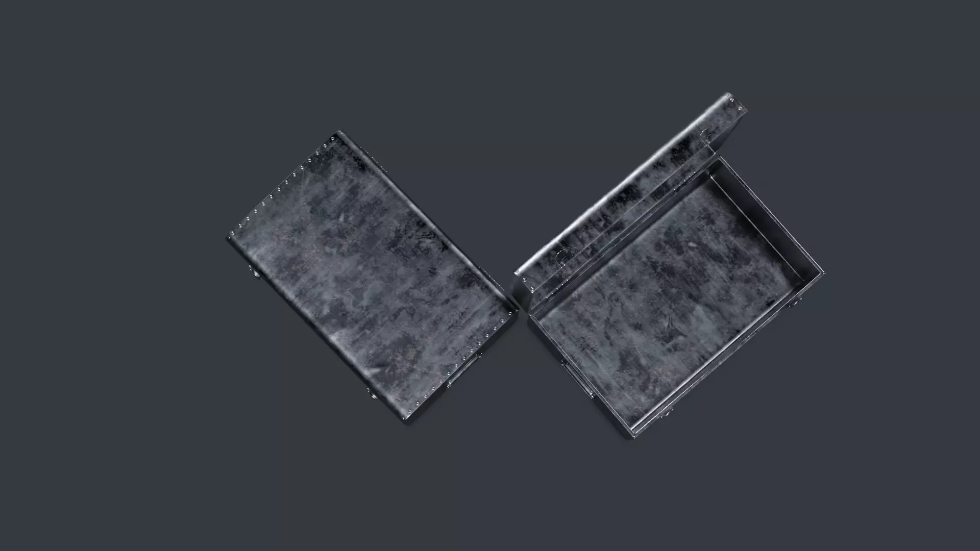 3D Metal Chest Model Low-poly 3D model_5