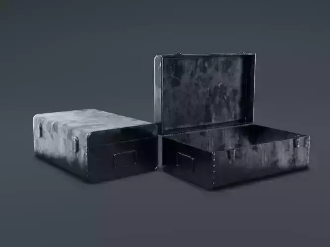 3D Metal Chest Model Low-poly 3D model 3D Metal Chest Model Low-poly 3D model