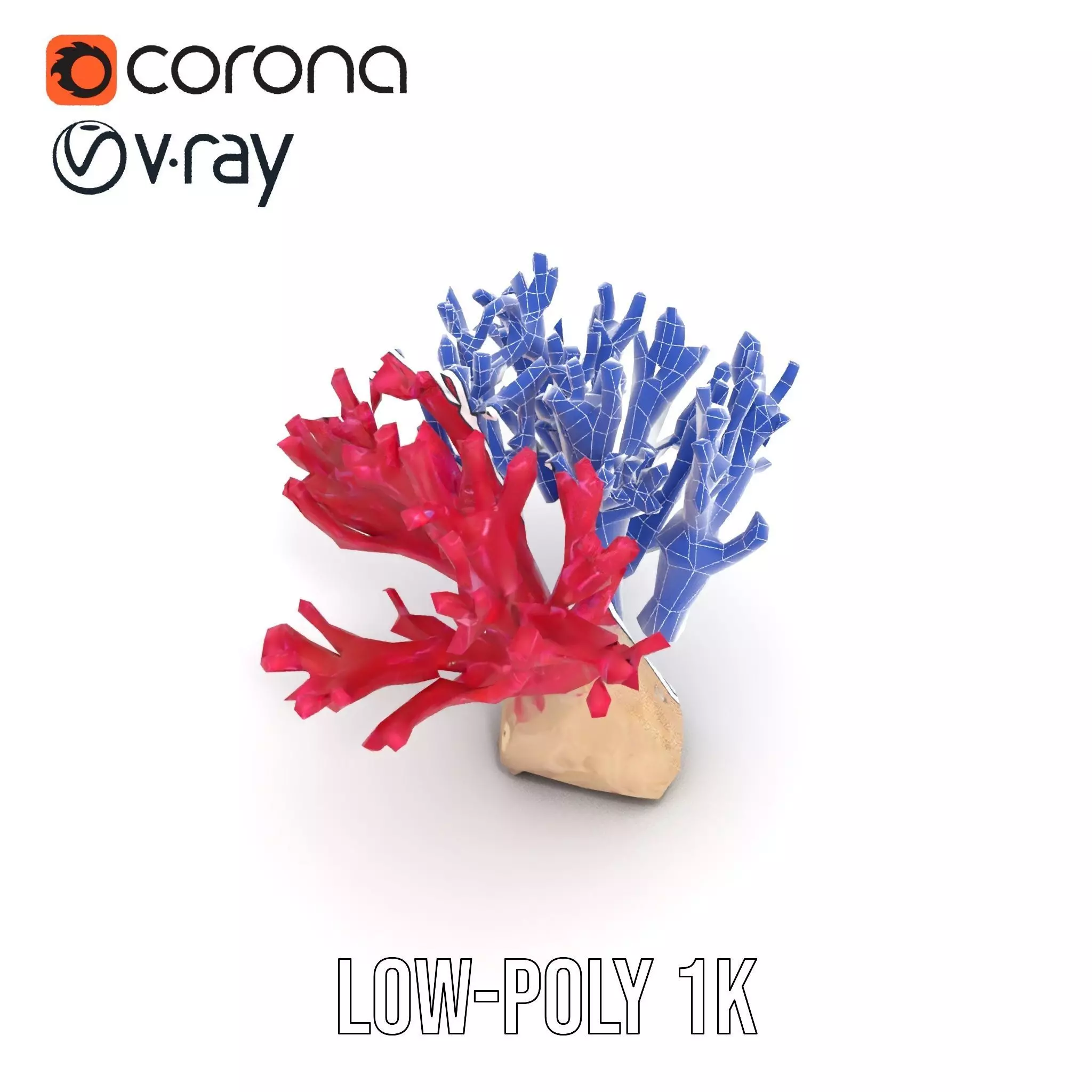 Vibrant Coral Reef model pack Low-poly 3D model_19