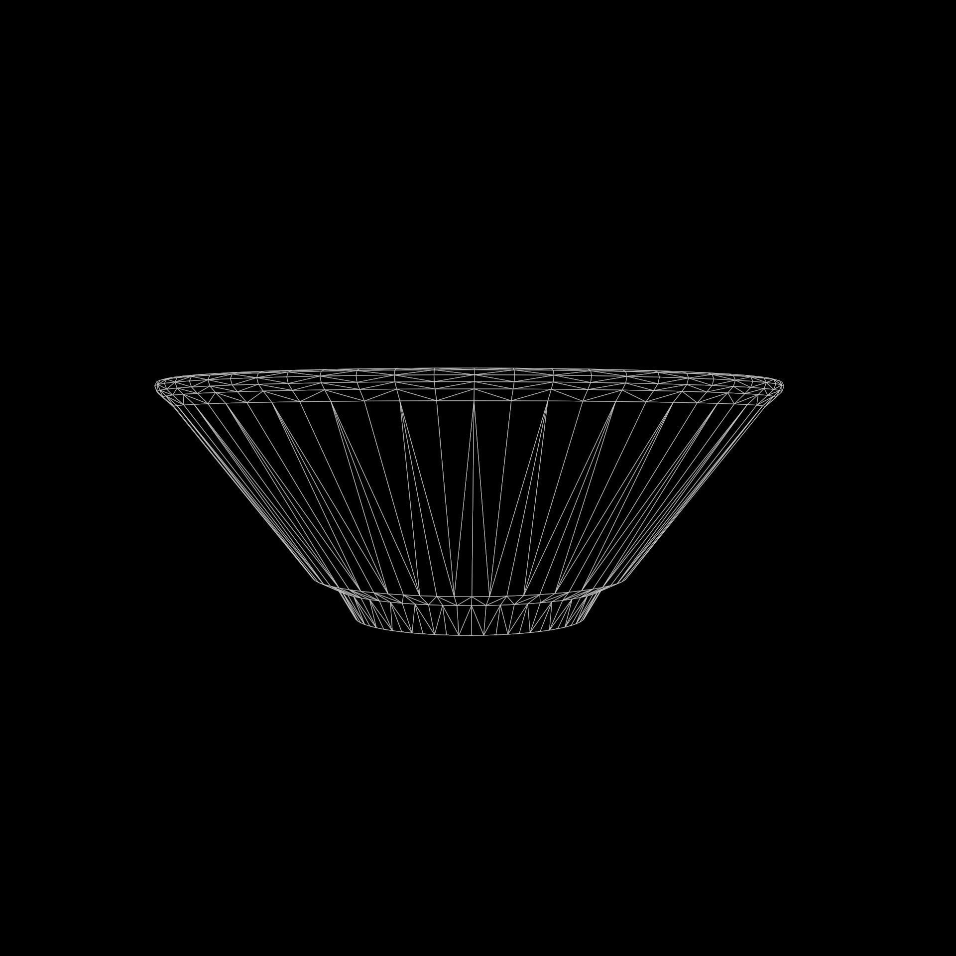 Bowl with Rooster Motif Low-poly 3D model_7
