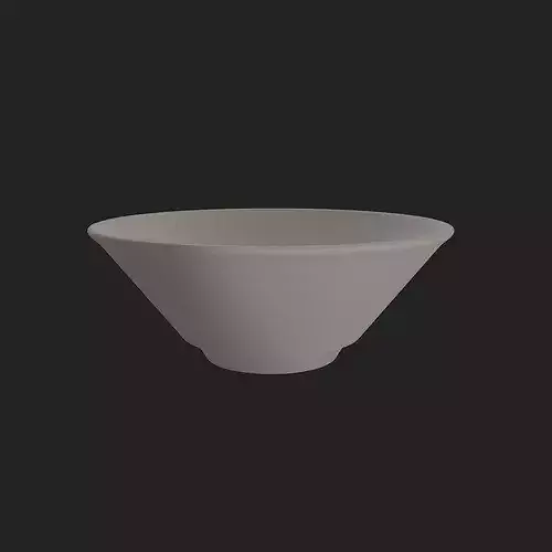 Bowl with Rooster Motif Low-poly 3D model 6