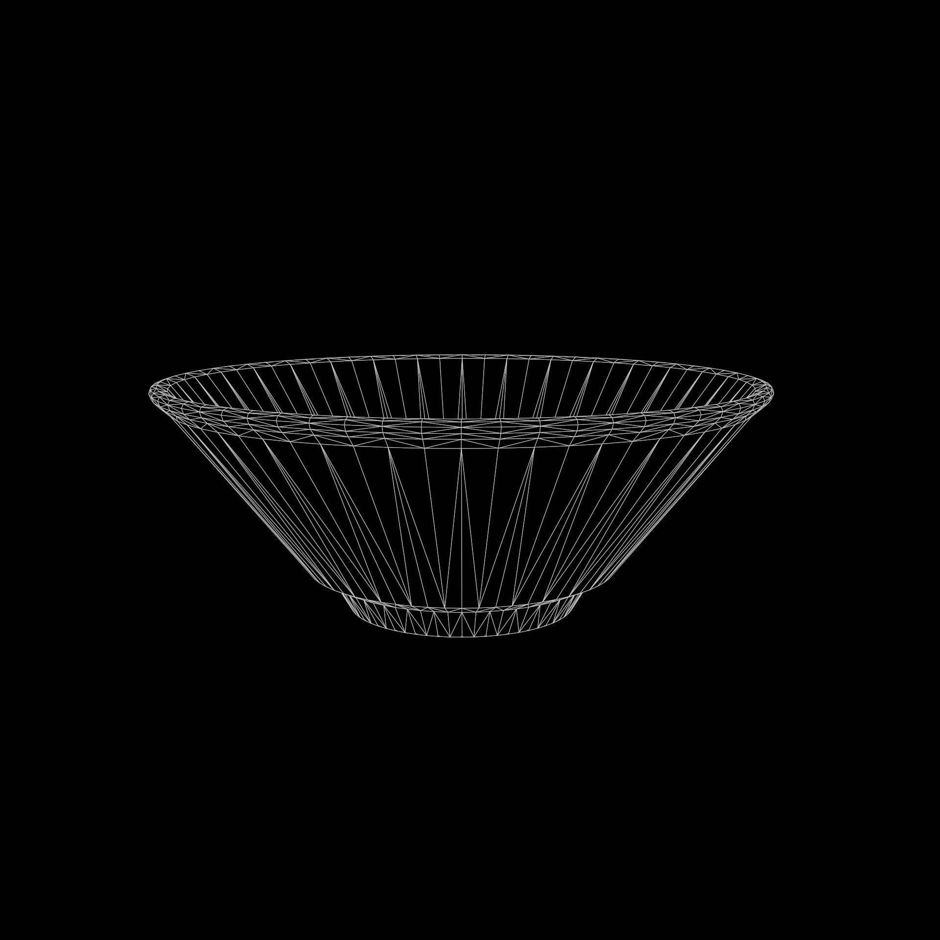 Bowl with Rooster Motif Low-poly 3D model_6