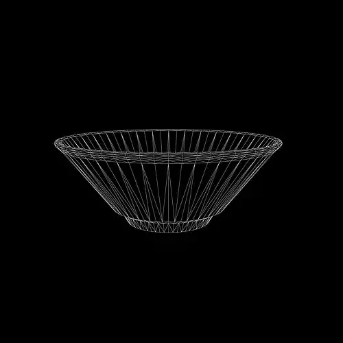 Bowl with Rooster Motif Low-poly 3D model 7