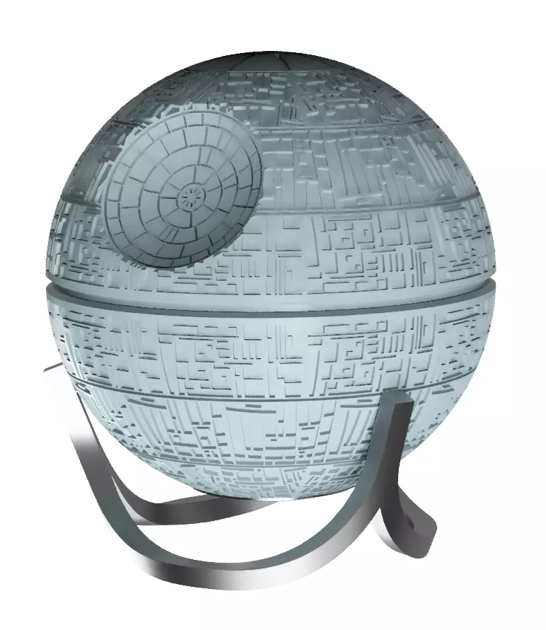 Star Wars Death Star 3D Printed Lamp or Money Box or Decoration 3D print model_4