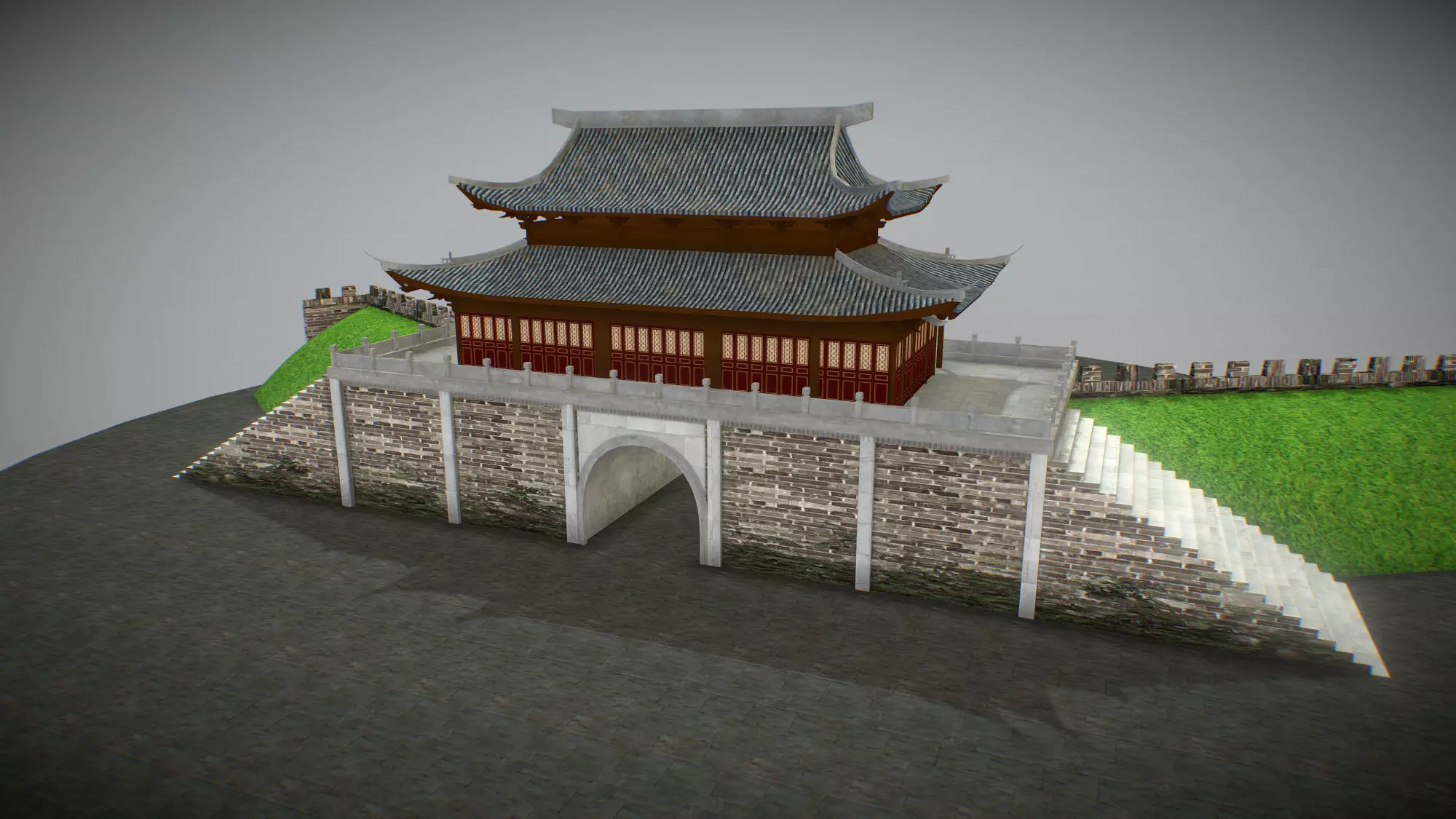 Famous buildings in South Korea 3D Model Pack Low-poly 3D model_7