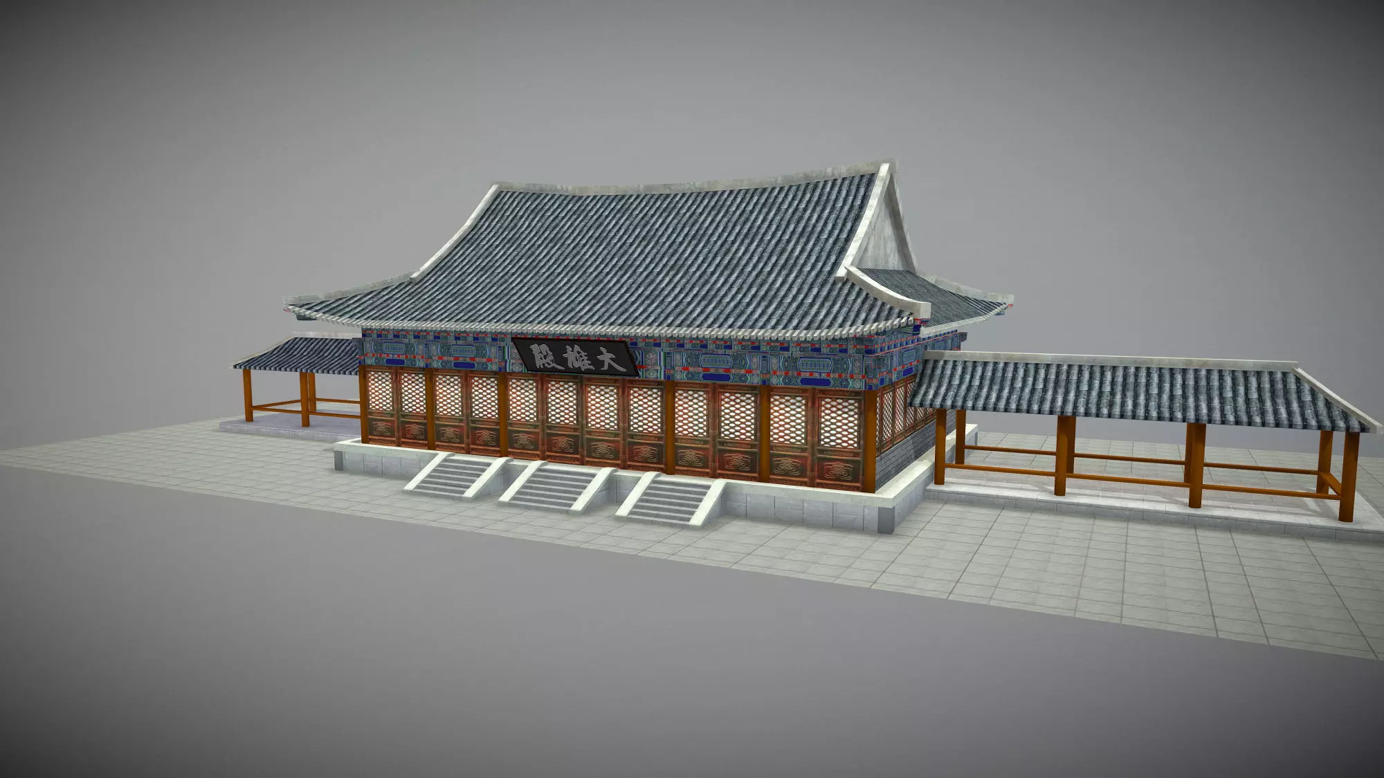 Famous buildings in South Korea 3D Model Pack Low-poly 3D model_16