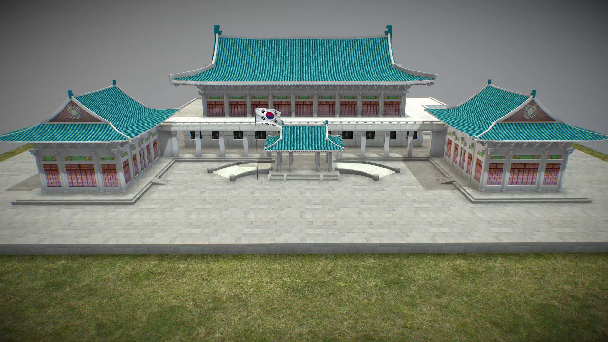 Famous buildings in South Korea 3D Model Pack Low-poly 3D model_10