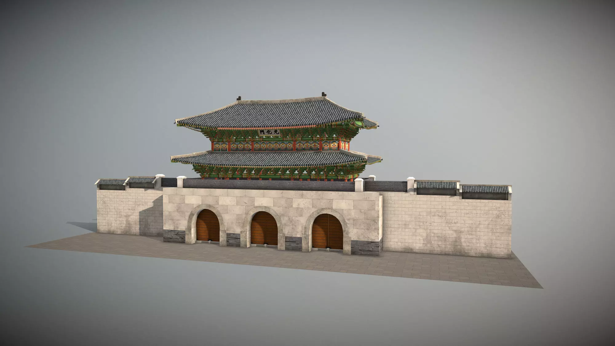 Famous buildings in South Korea 3D Model Pack Low-poly 3D model_15