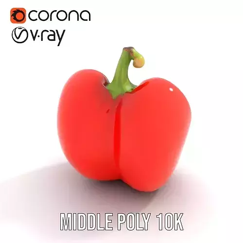 Vibrant Pepper Slice model pack Low-poly 3D model 5