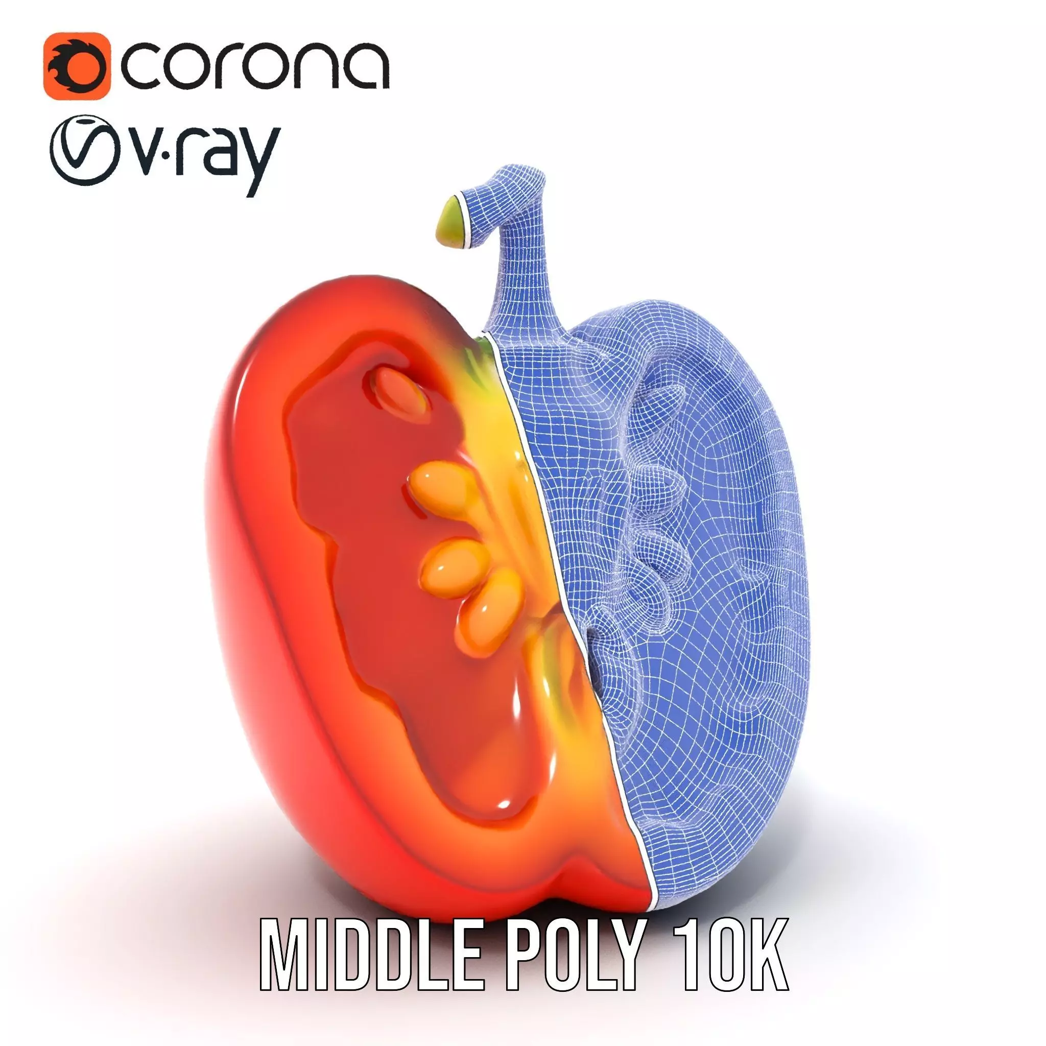 Vibrant Pepper Slice model pack Low-poly 3D model_18