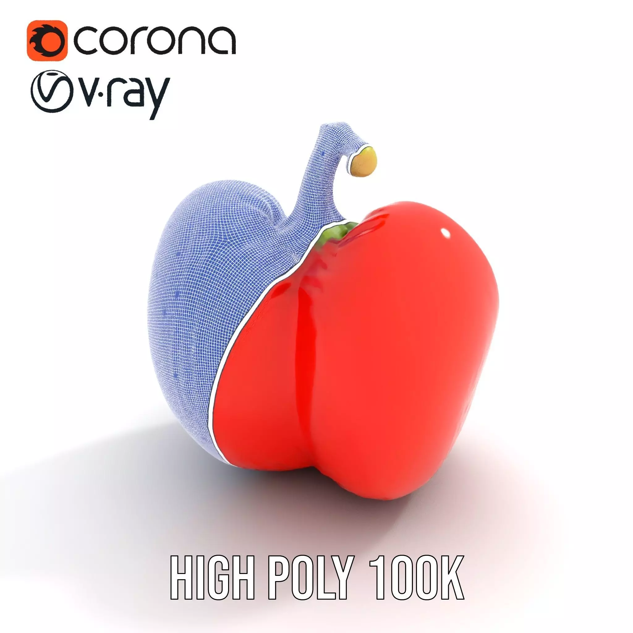 Vibrant Pepper Slice model pack Low-poly 3D model_32