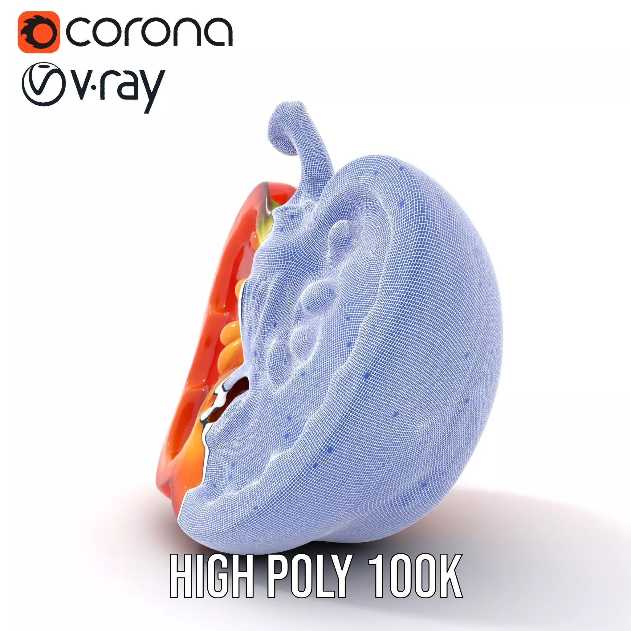 Vibrant Pepper Slice model pack Low-poly 3D model_34