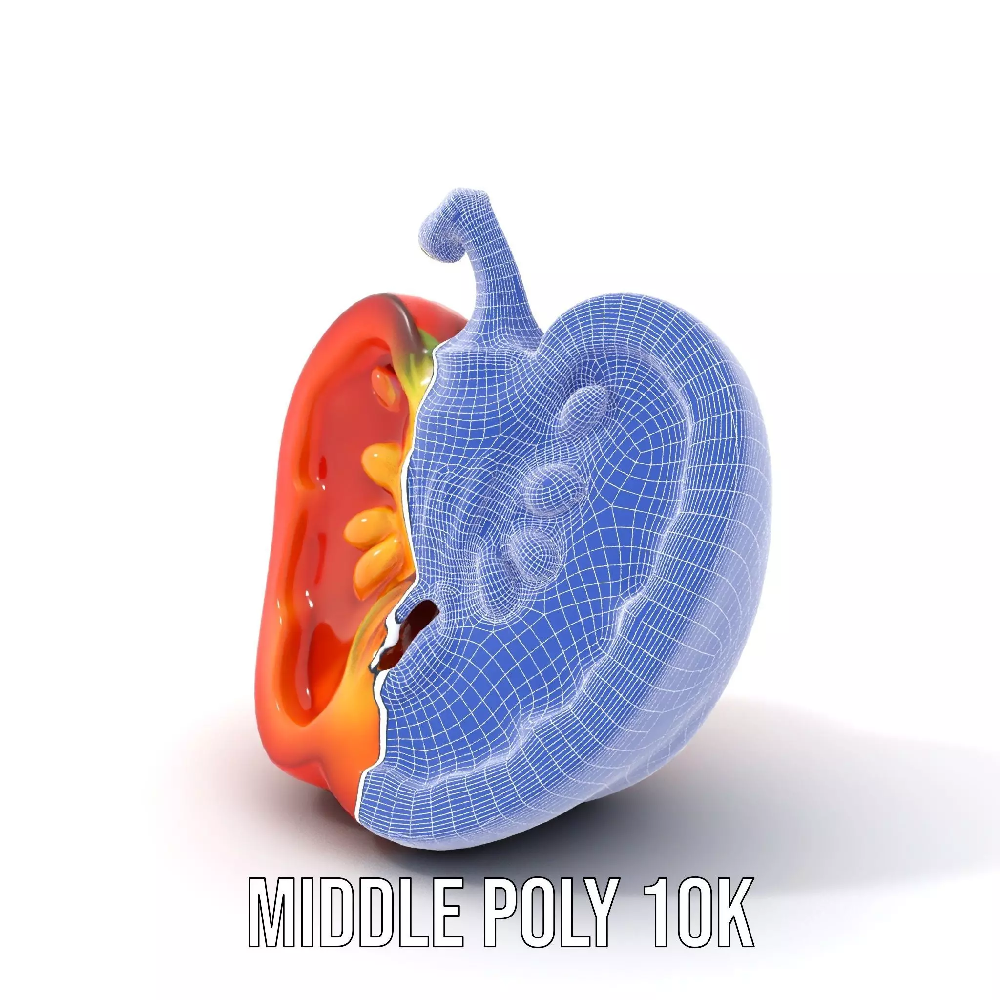 Vibrant Pepper Slice model pack Low-poly 3D model_15