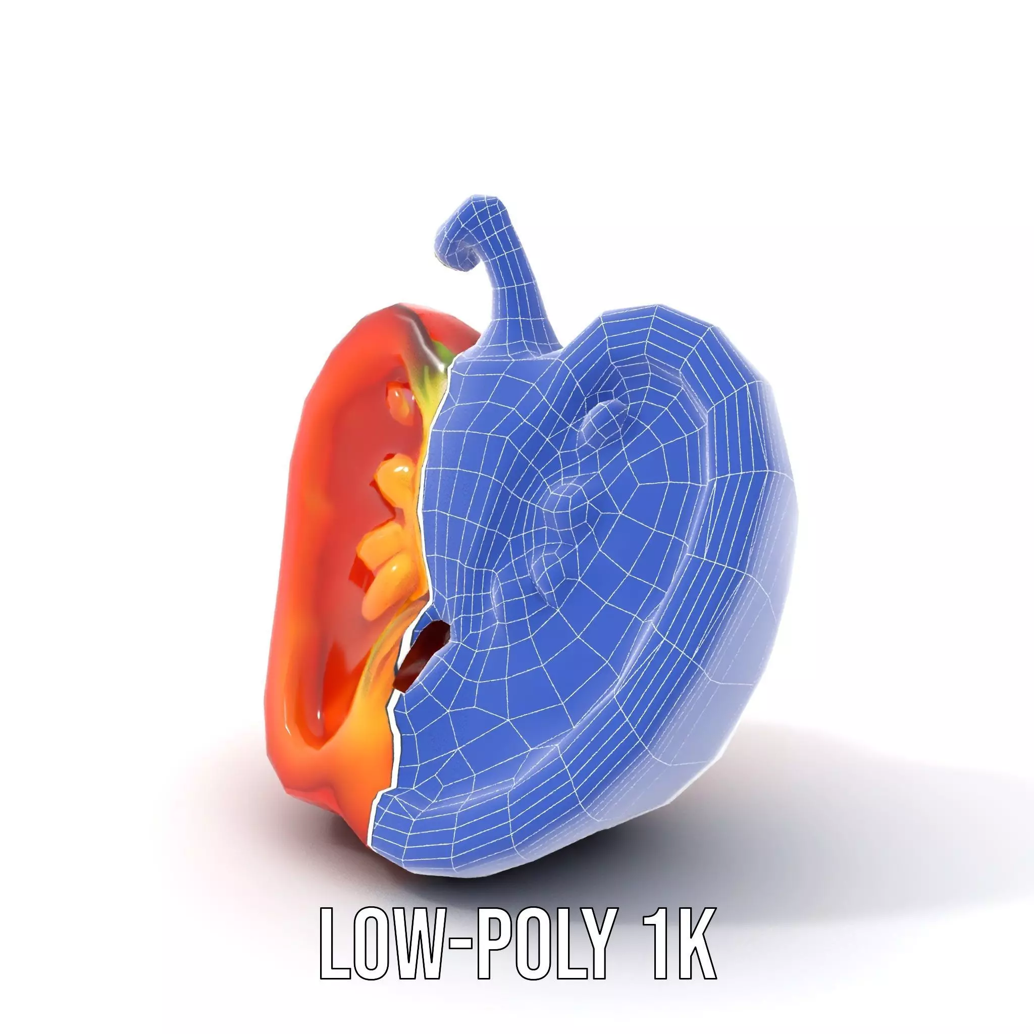 Vibrant Pepper Slice model pack Low-poly 3D model_16