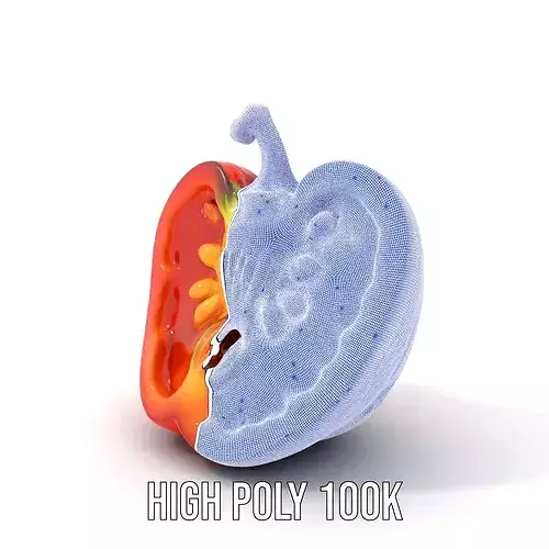 Vibrant Pepper Slice model pack Low-poly 3D model 4