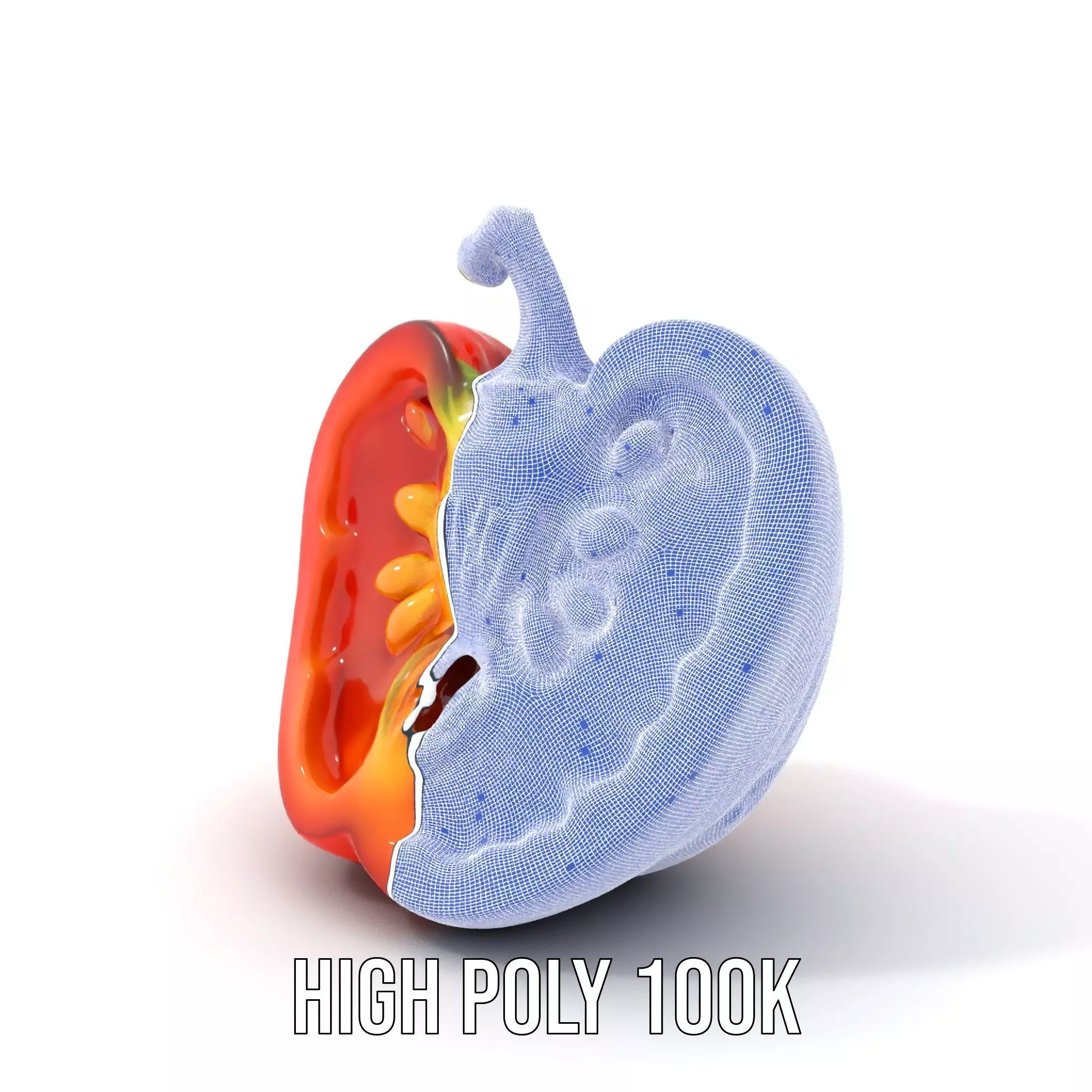 Vibrant Pepper Slice model pack Low-poly 3D model_4