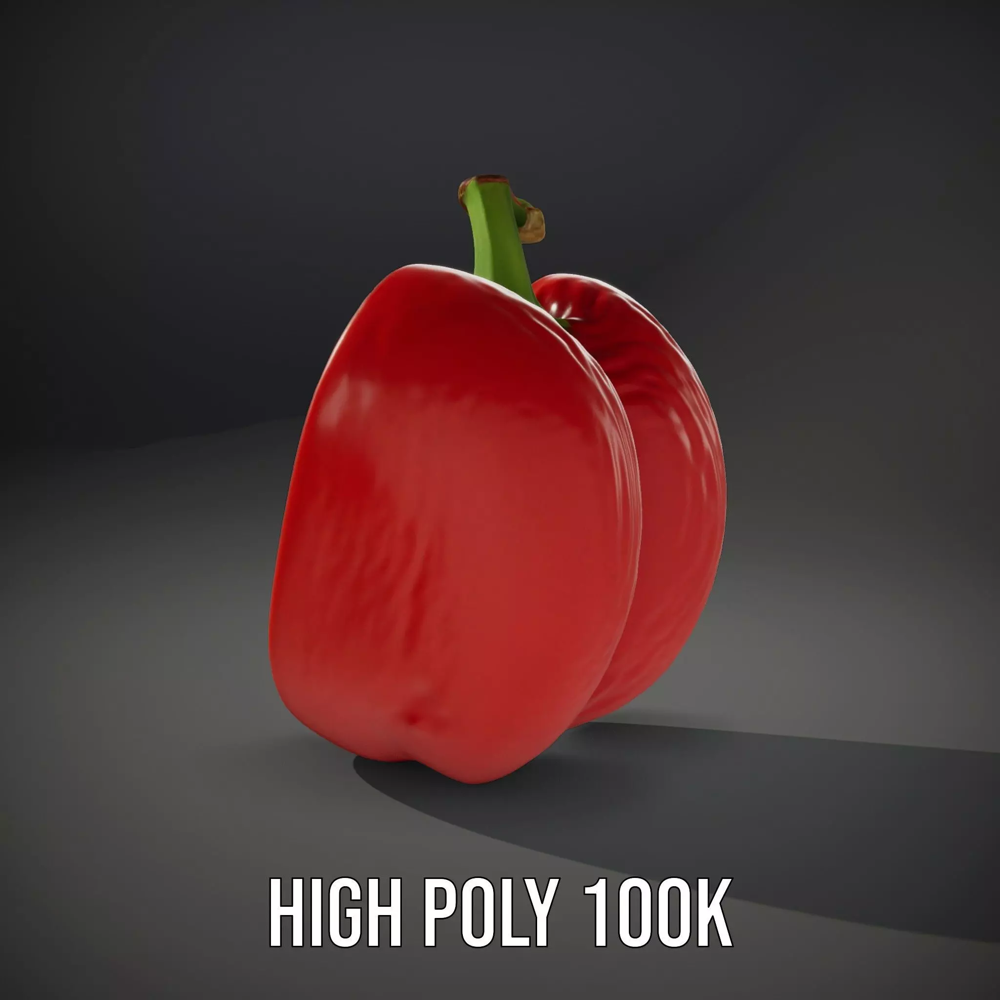 Vibrant Pepper Slice model pack Low-poly 3D model_8