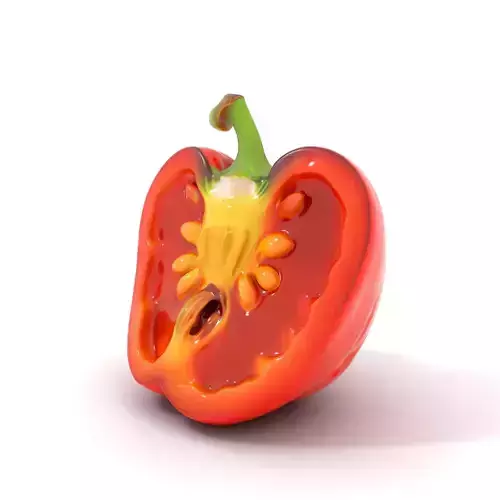 Vibrant Pepper Slice model pack Low-poly 3D model