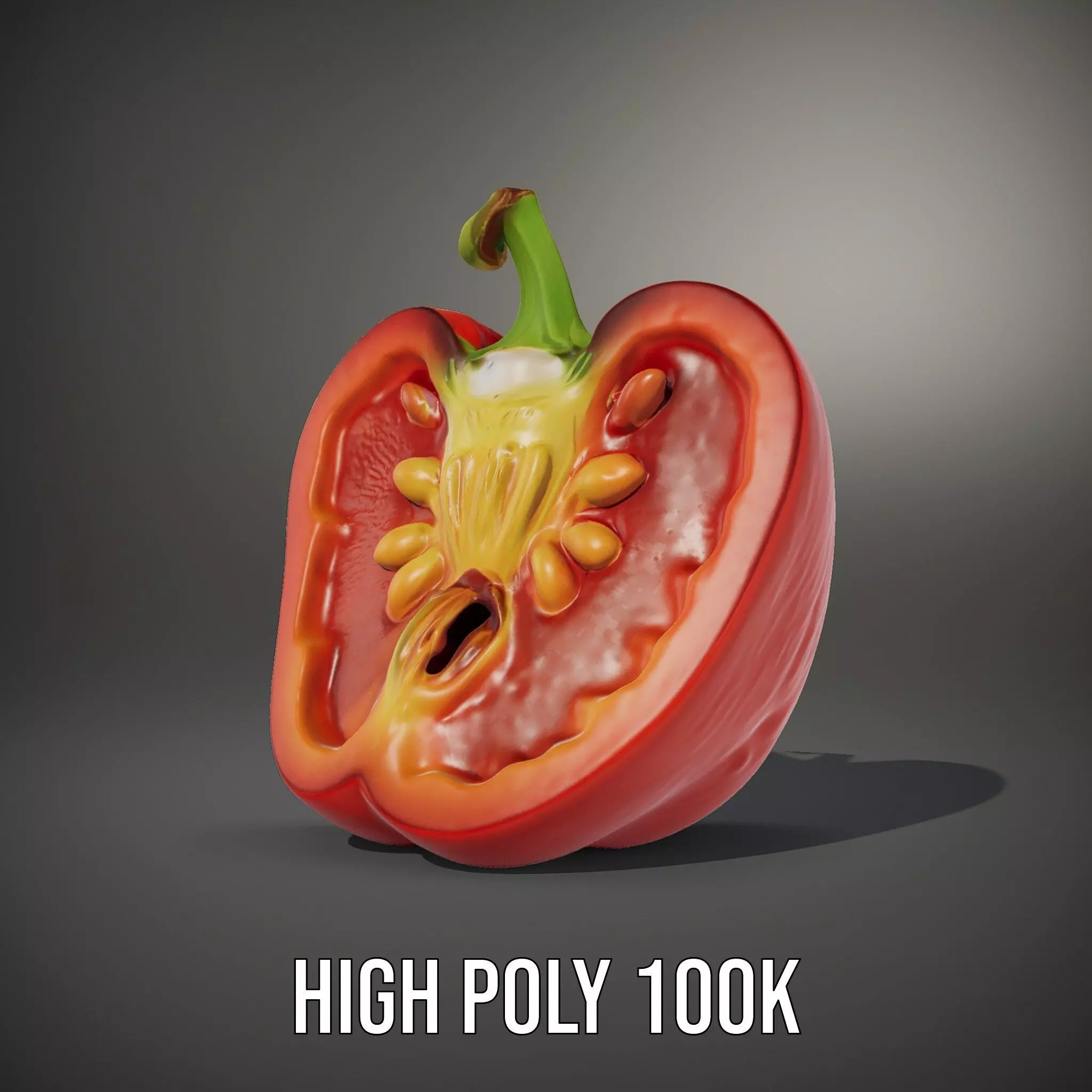Vibrant Pepper Slice model pack Low-poly 3D model_10