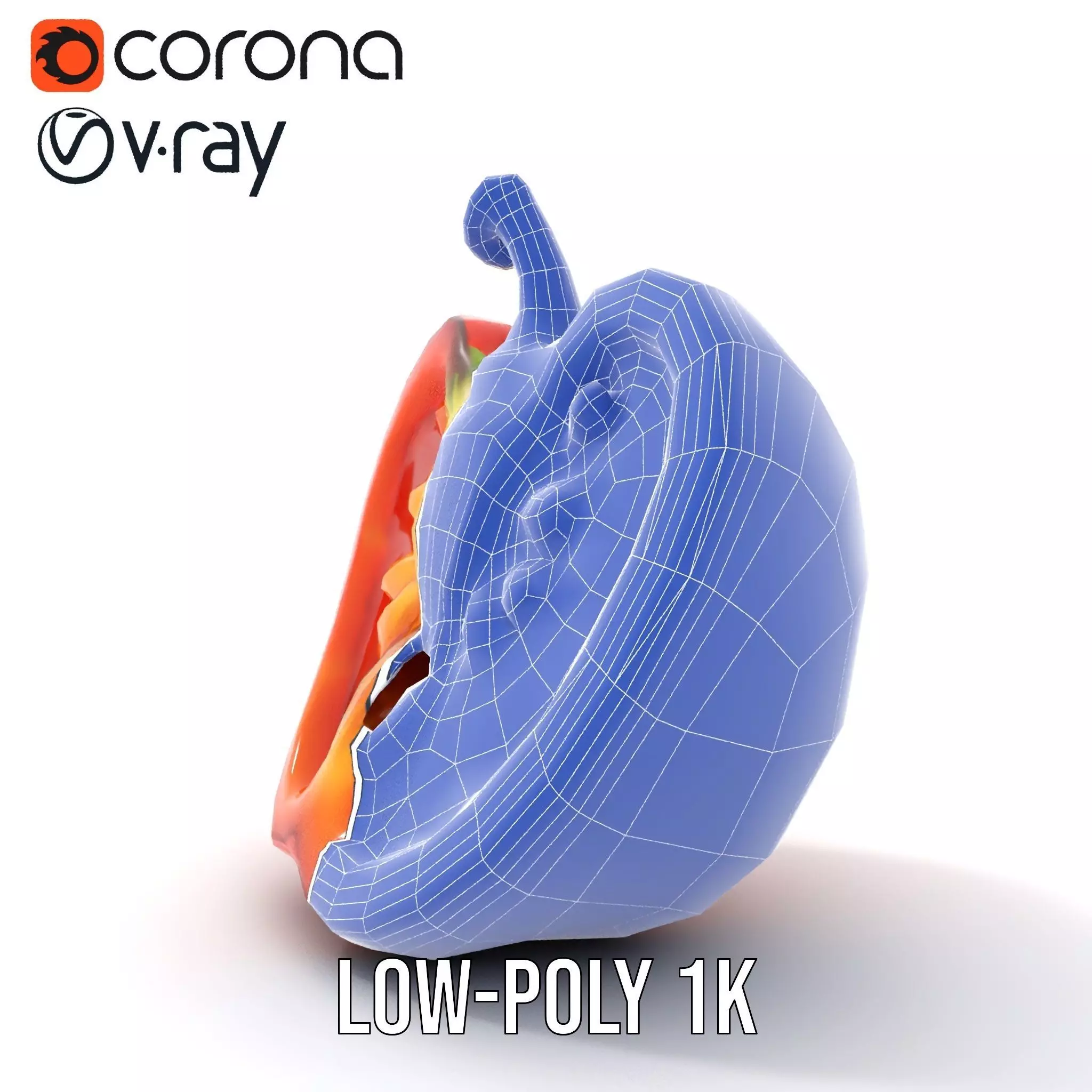 Vibrant Pepper Slice model pack Low-poly 3D model_24