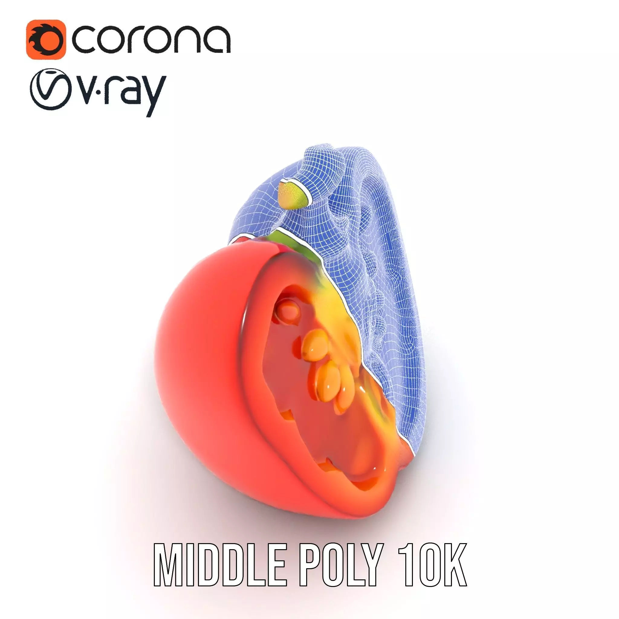 Vibrant Pepper Slice model pack Low-poly 3D model_23