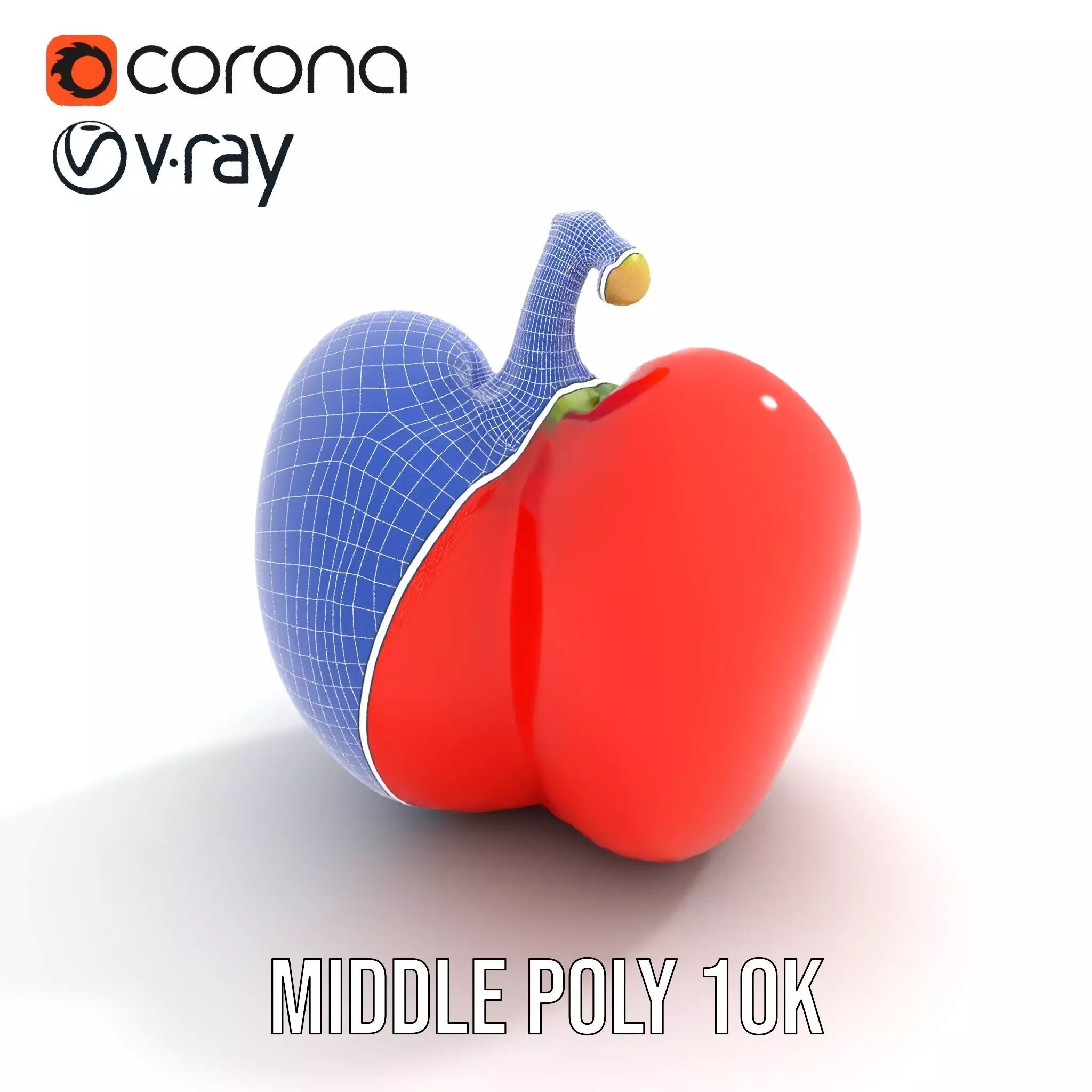 Vibrant Pepper Slice model pack Low-poly 3D model_29