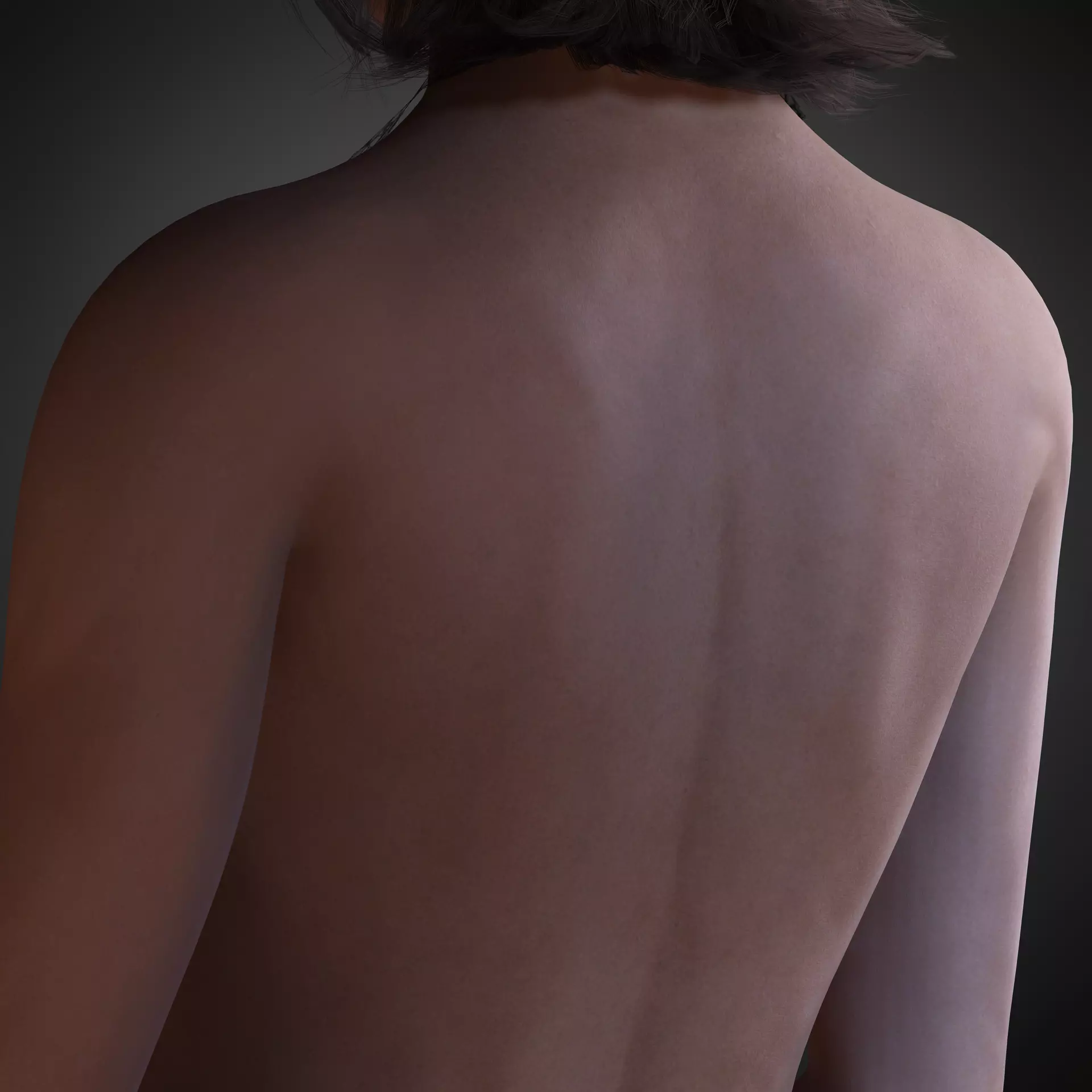 Realistic Female Character Elegant Style Rigged Game Ready Low-poly 3D model_16