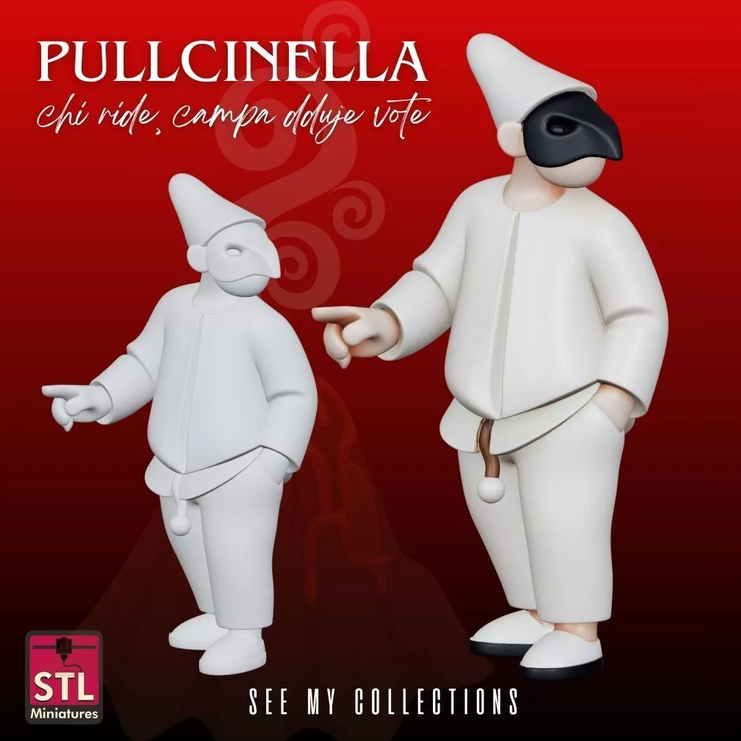 Pulcinella Moderno STL Tradizione e Design 3D print model