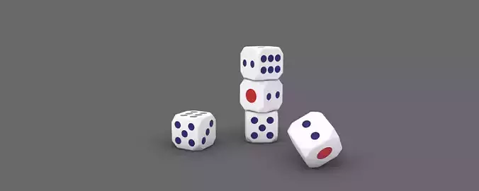 White KTV Game Dice