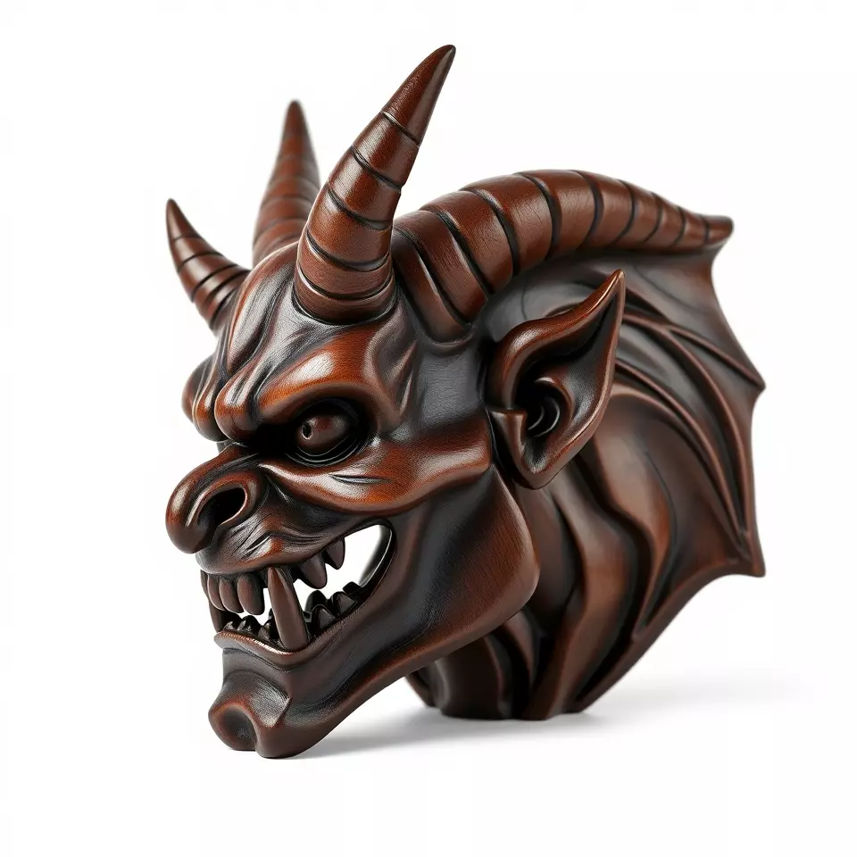 Fiery Demon Head model pack Low-poly 3D model_3