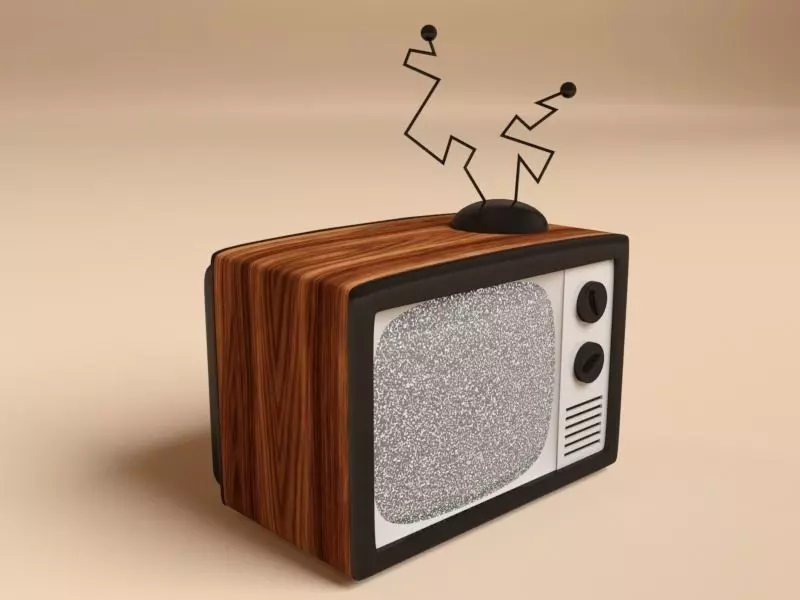 Cartoon Old TV 3D model
