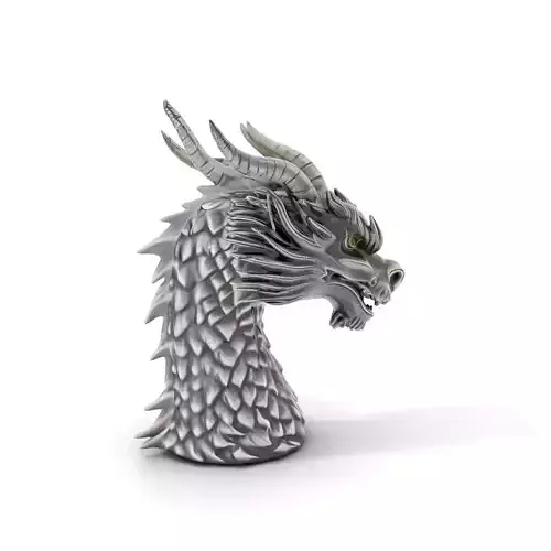 Silver Dragon Head model pack
