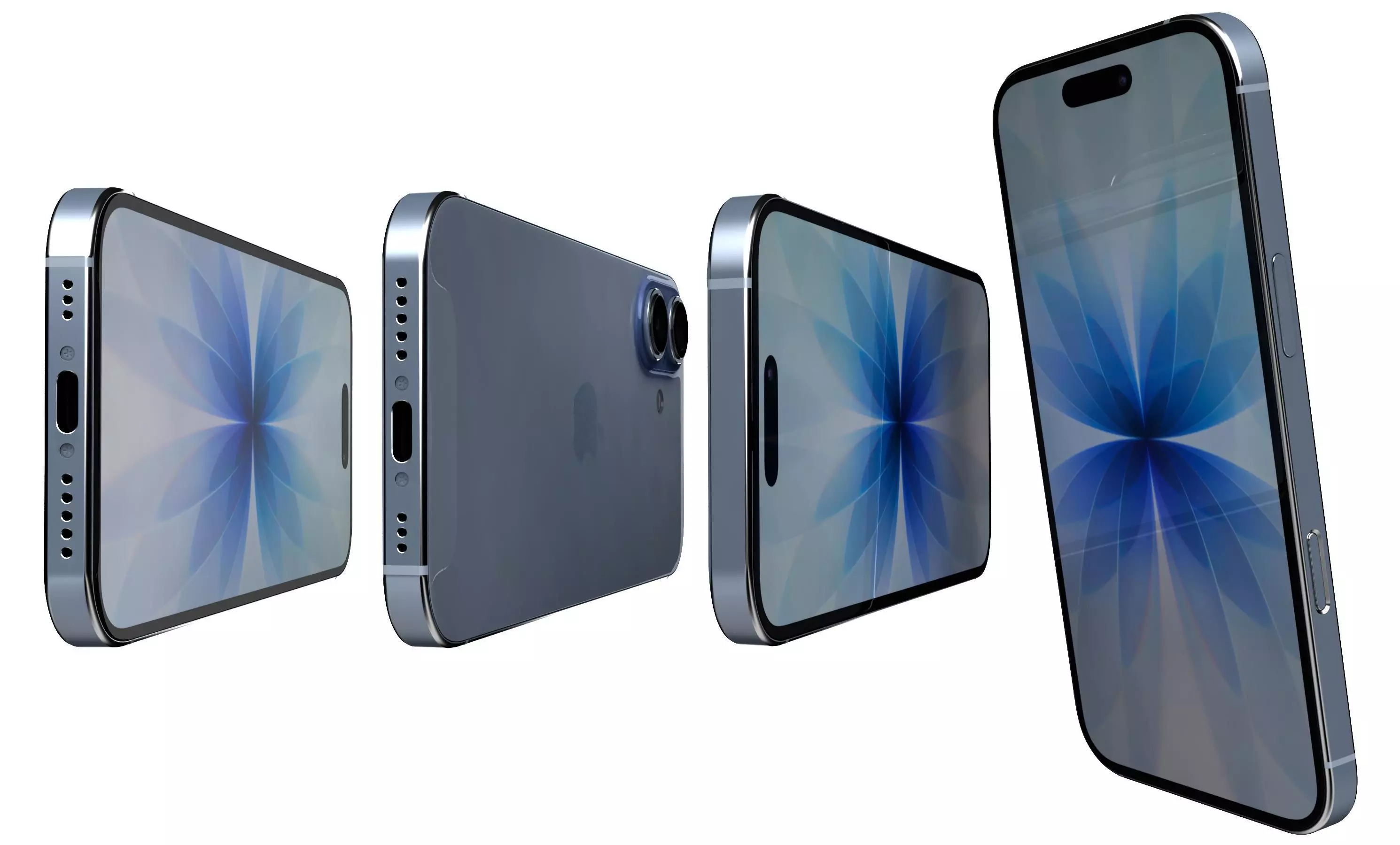 Apple iPhone 17 Mist Blue 3D model_7