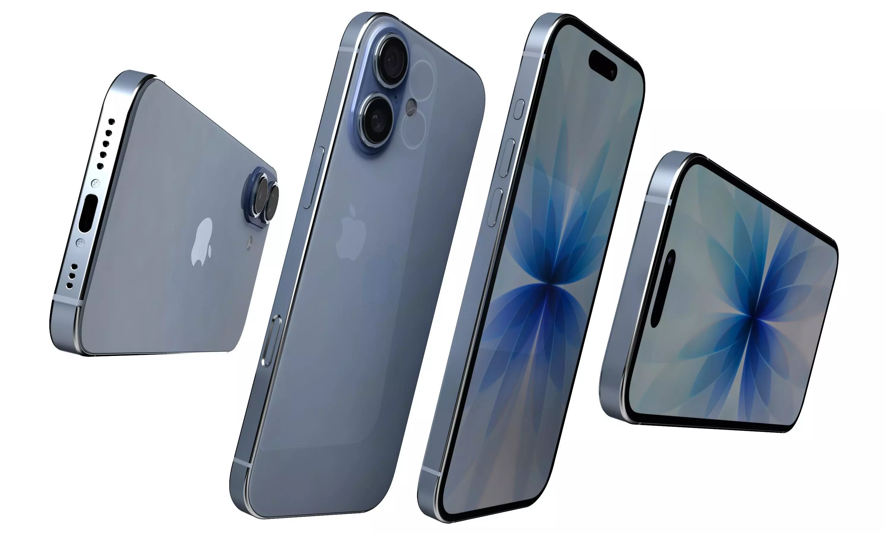 Apple iPhone 17 Mist Blue 3D model_6