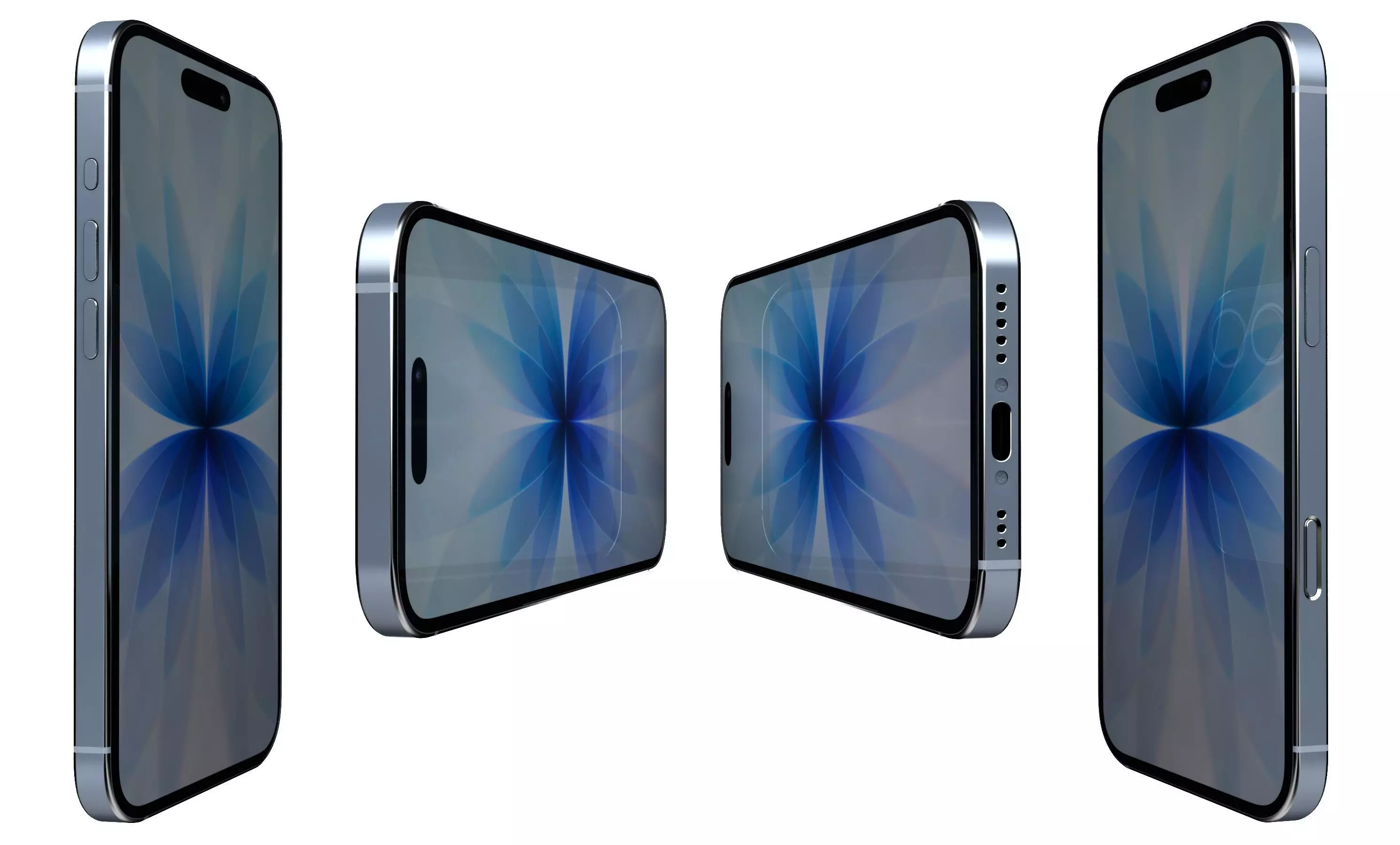 Apple iPhone 17 Mist Blue 3D model_1