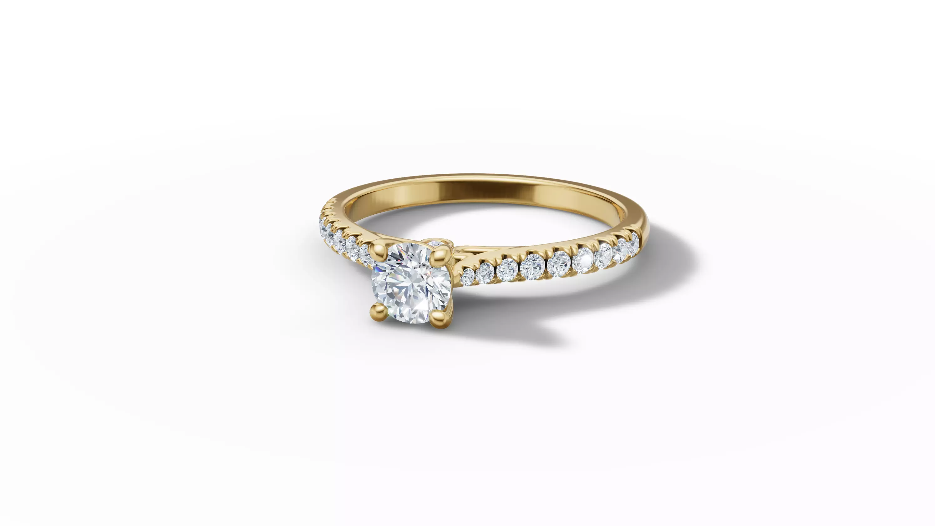 Engagement Ring Solitaire Camila 30 pointer diamond 3dprint ring 3D print model_39