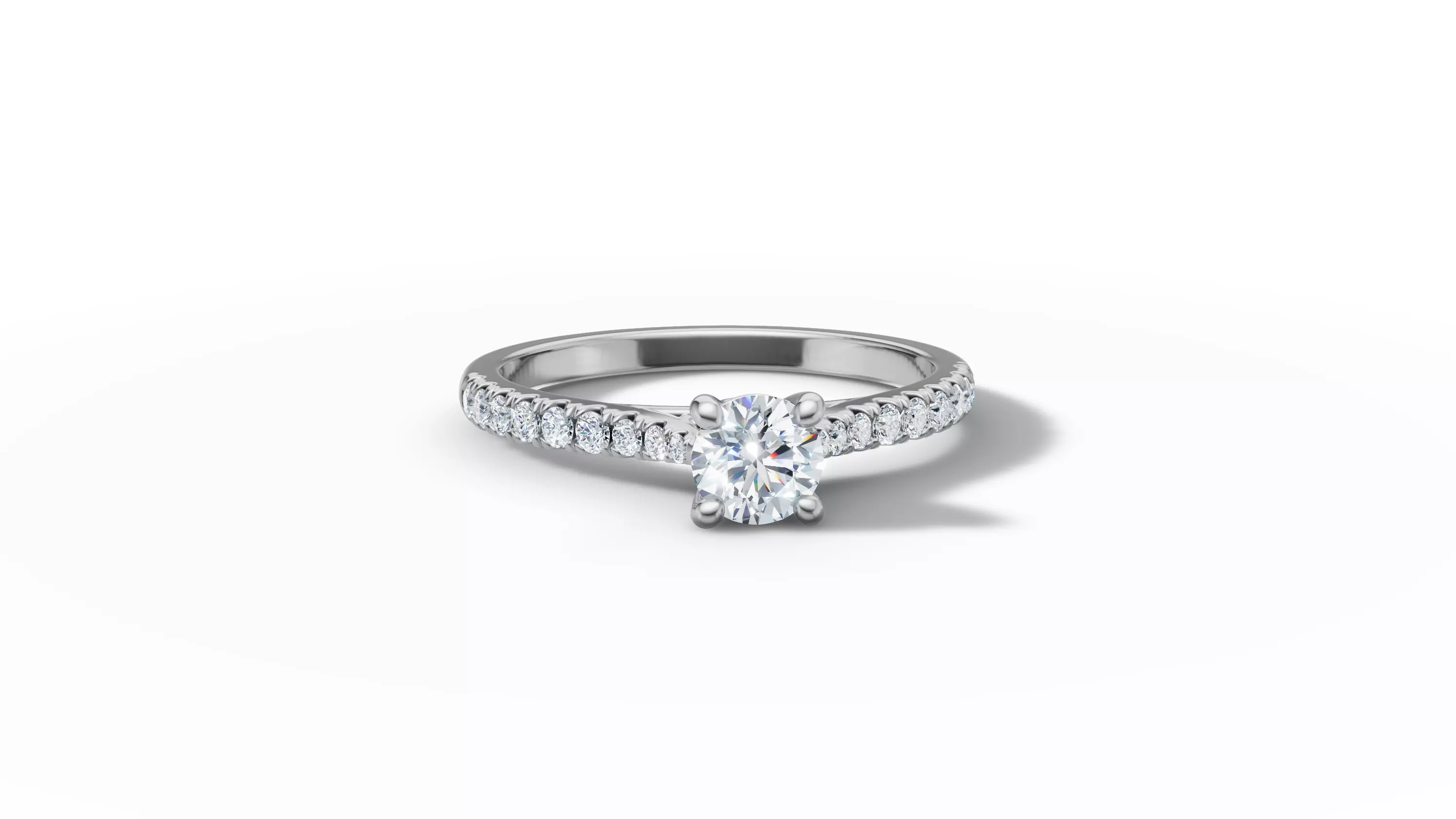 Engagement Ring Solitaire Camila 30 pointer diamond 3dprint ring 3D print model_9