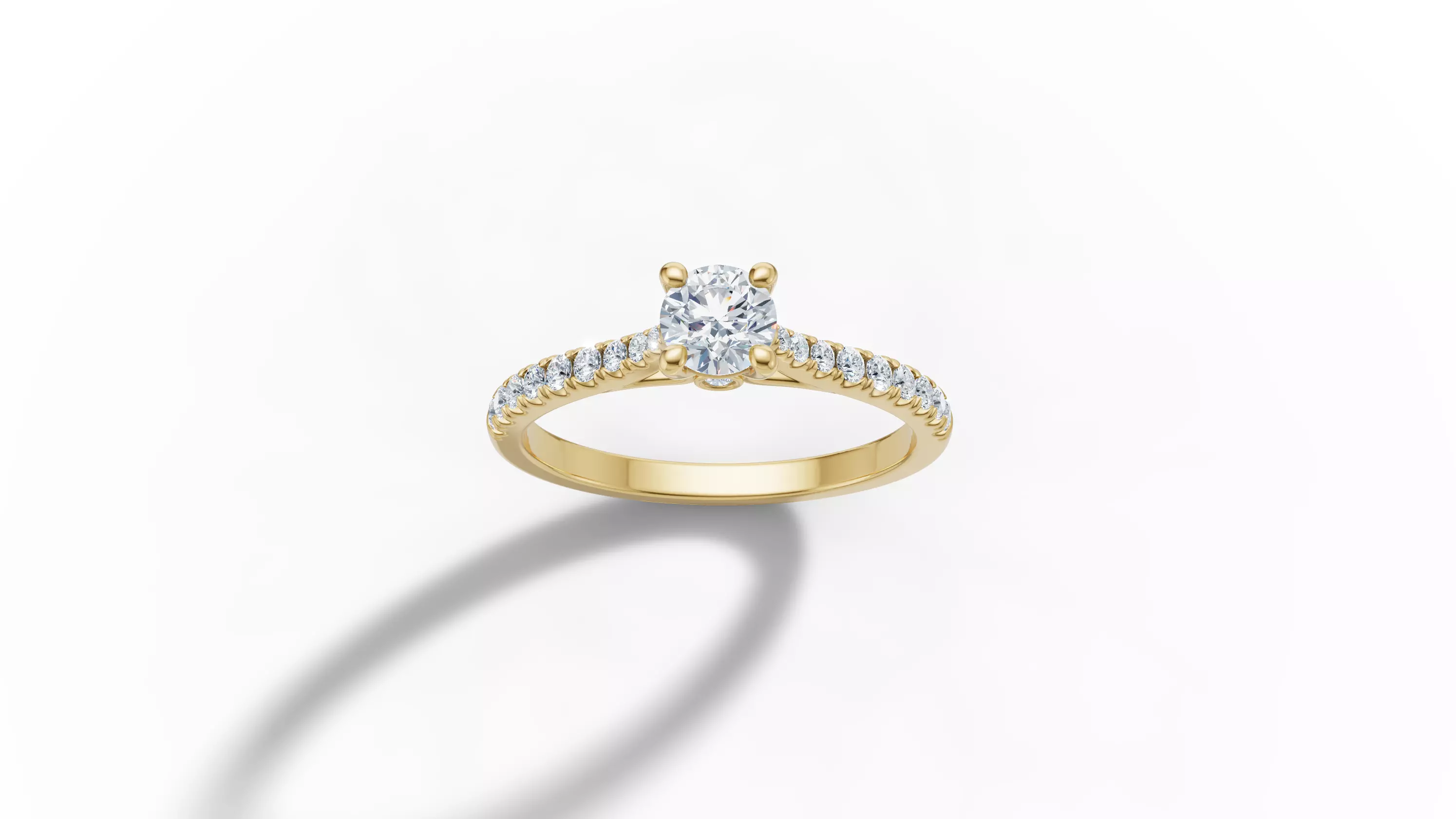 Engagement Ring Solitaire Camila 30 pointer diamond 3dprint ring 3D print model_33