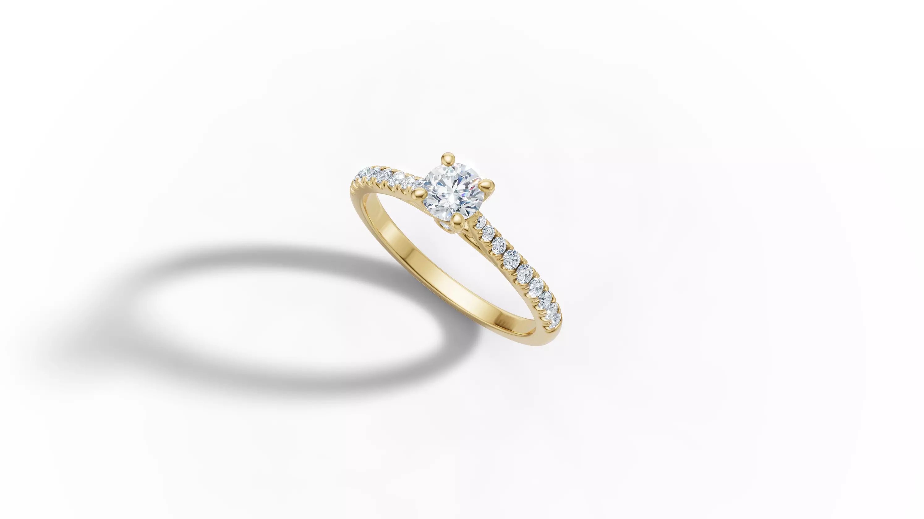 Engagement Ring Solitaire Camila 30 pointer diamond 3dprint ring 3D print model_42