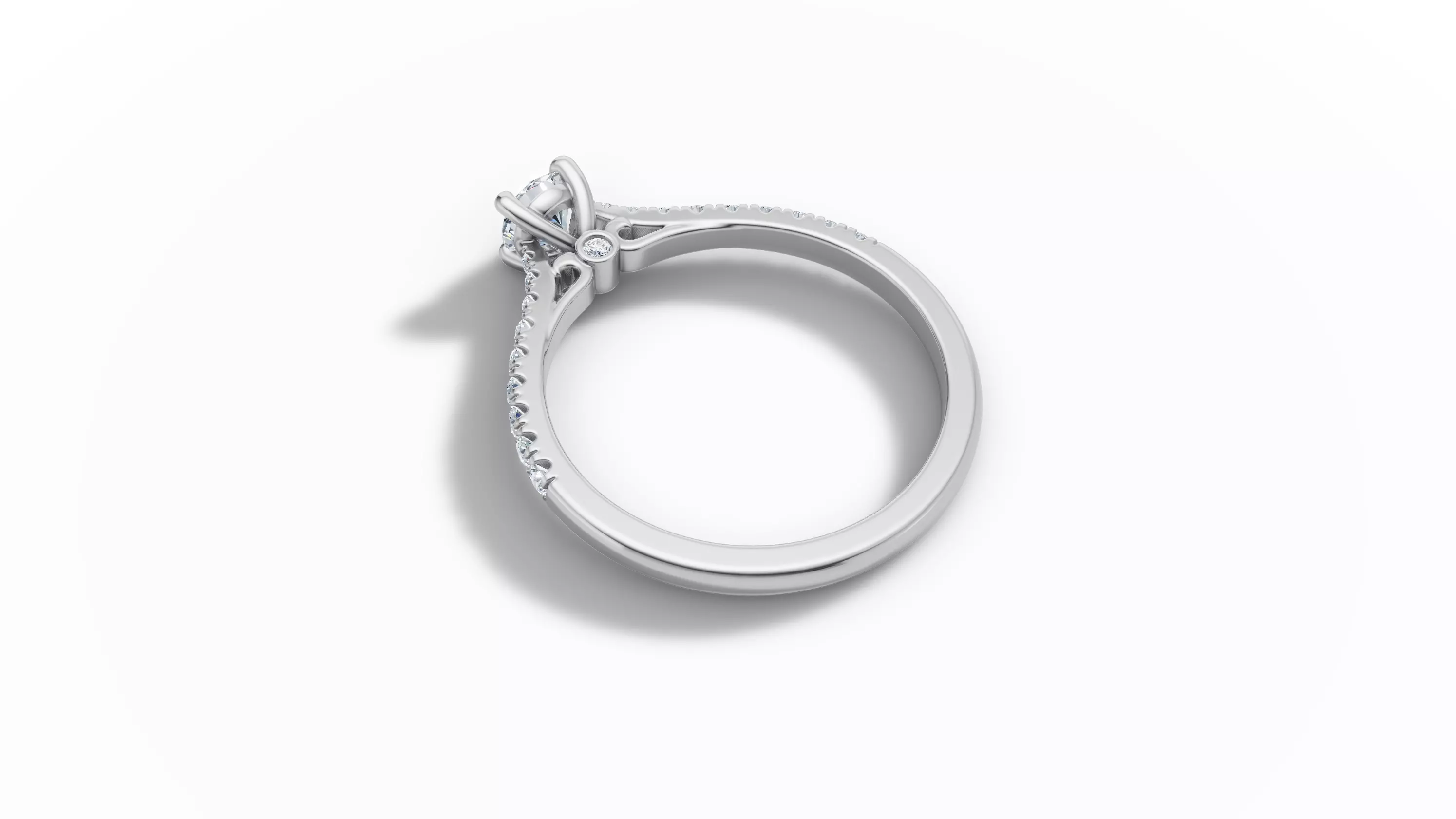 Engagement Ring Solitaire Camila 30 pointer diamond 3dprint ring 3D print model_22
