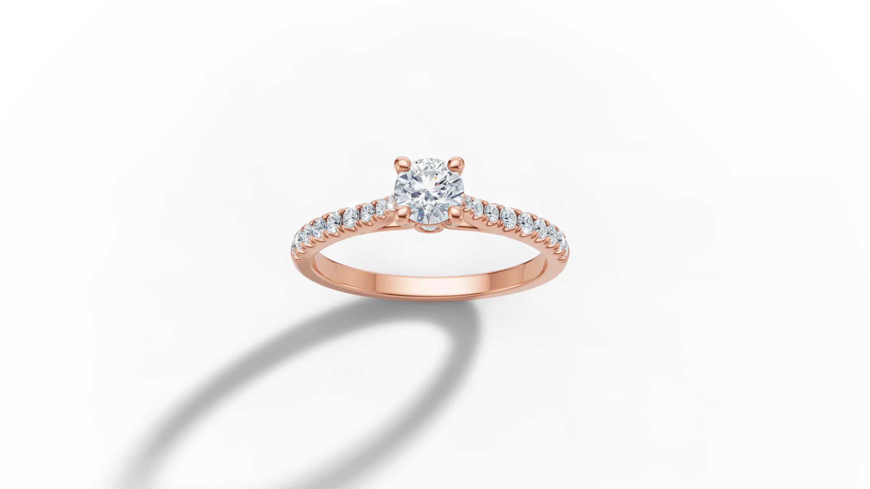 Engagement Ring Solitaire Camila 30 pointer diamond 3dprint ring 3D print model_32