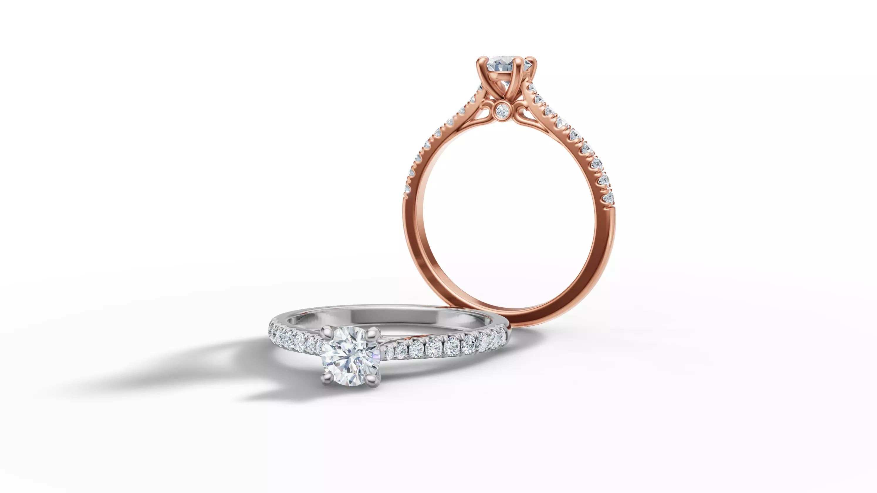 Engagement Ring Solitaire Camila 30 pointer diamond 3dprint ring 3D print model_18