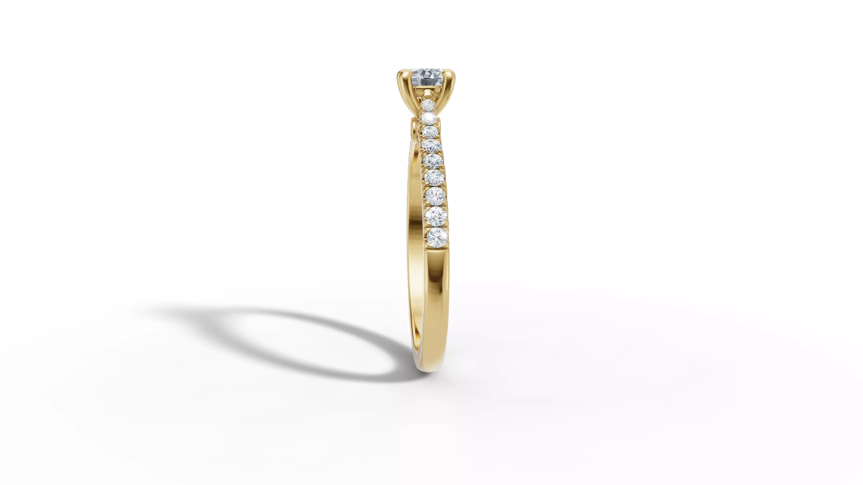 Engagement Ring Solitaire Camila 30 pointer diamond 3dprint ring 3D print model_36